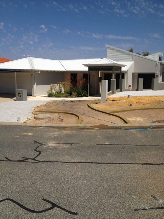 garden kerbing progress